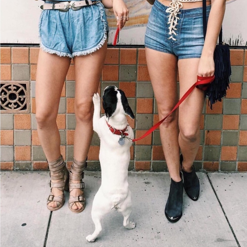 Carmar Lace Up Denim Shorts - Picture 2 of 5